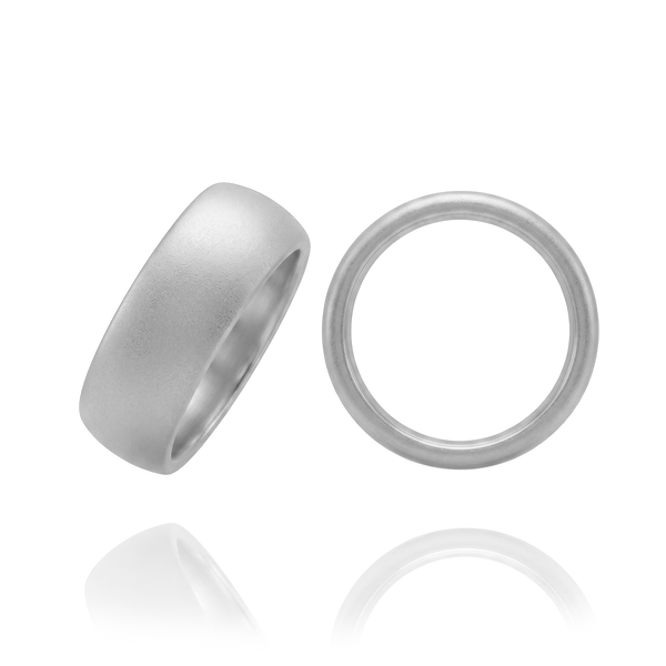 Sterling Silver Comfort Fit Wedding Bands with Optional Engraving  (6.0 mm)