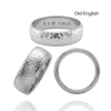 14K White Gold Domed Wedding Bands with Optional Engraving  (6.0 mm)