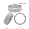 14K White Gold Domed Wedding Bands with Optional Engraving  (6.0 mm)