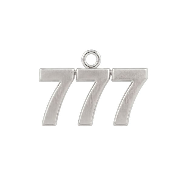 Classic Angel Number Pendants in Sterling Silver (12.5 mm)