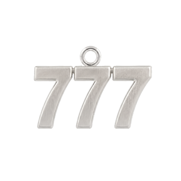 Classic Angel Number Pendants in Sterling Silver (15 mm)