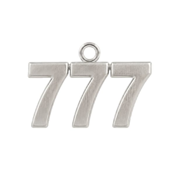 Classic Angel Number Pendants in Sterling Silver (20 mm)