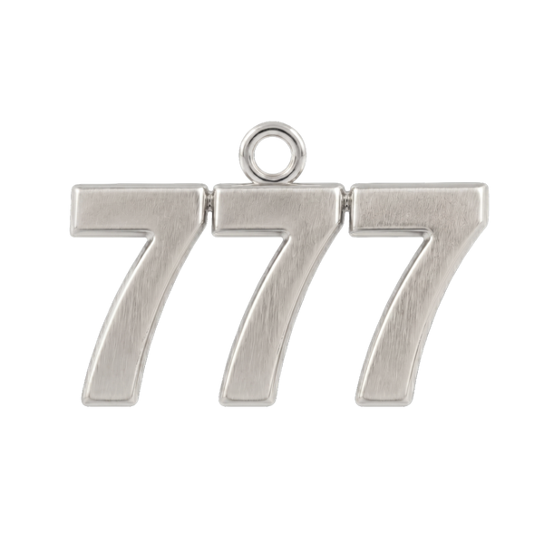 Classic Angel Number Pendants in Sterling Silver (25 mm)