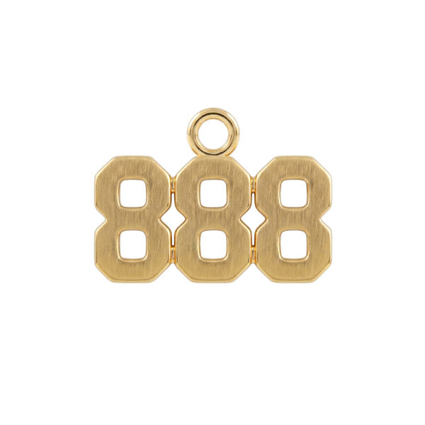Basic Angel Numbers in 14K Gold (12.7mm) (Semi-Polished)