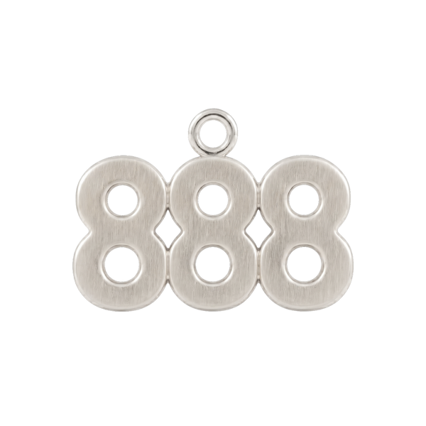 Classic Angel Number Pendants in Sterling Silver (15 mm)