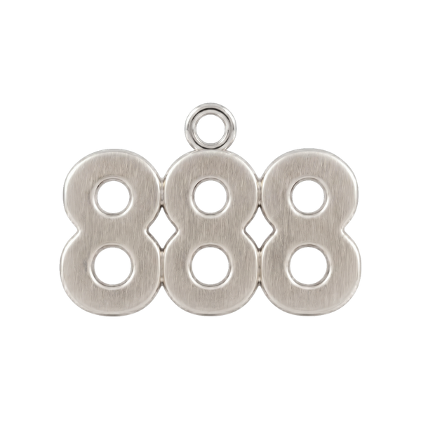 Classic Angel Number Pendants in Sterling Silver (20 mm)
