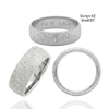Sterling Silver Comfort Fit Wedding Bands with Optional Engraving  (8.0 mm)