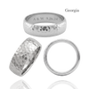Sterling Silver Comfort Fit Wedding Bands with Optional Engraving  (8.0 mm)