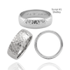 Sterling Silver Comfort Fit Wedding Bands with Optional Engraving  (8.0 mm)