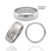 Sterling Silver Comfort Fit Wedding Bands with Optional Engraving  (8.0 mm)