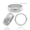 Sterling Silver Comfort Fit Wedding Bands with Optional Engraving  (8.0 mm)