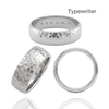 Sterling Silver Comfort Fit Wedding Bands with Optional Engraving  (8.0 mm)