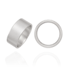 Sterling Silver Flat Wedding Bands with Optional Engraving  (8.0 mm)