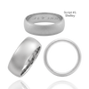 Sterling Silver Comfort Fit Wedding Bands with Optional Engraving  (8.0 mm)
