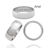 Sterling Silver Comfort Fit Wedding Bands with Optional Engraving  (8.0 mm)