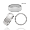 Sterling Silver Comfort Fit Wedding Bands with Optional Engraving  (8.0 mm)