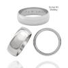 Sterling Silver Comfort Fit Wedding Bands with Optional Engraving  (8.0 mm)