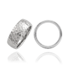 Sterling Silver Comfort Fit Wedding Bands with Optional Engraving  (8.0 mm)