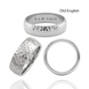 Sterling Silver Comfort Fit Wedding Bands with Optional Engraving  (8.0 mm)