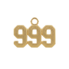 Basic Angel Numbers in 14K Gold (12.7mm) (Semi-Polished)