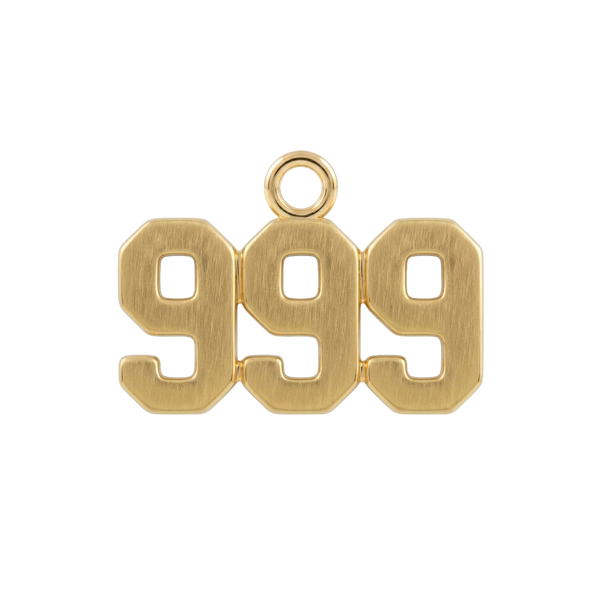 Basic Angel Numbers in 14K Gold (12.7mm) (Semi-Polished)
