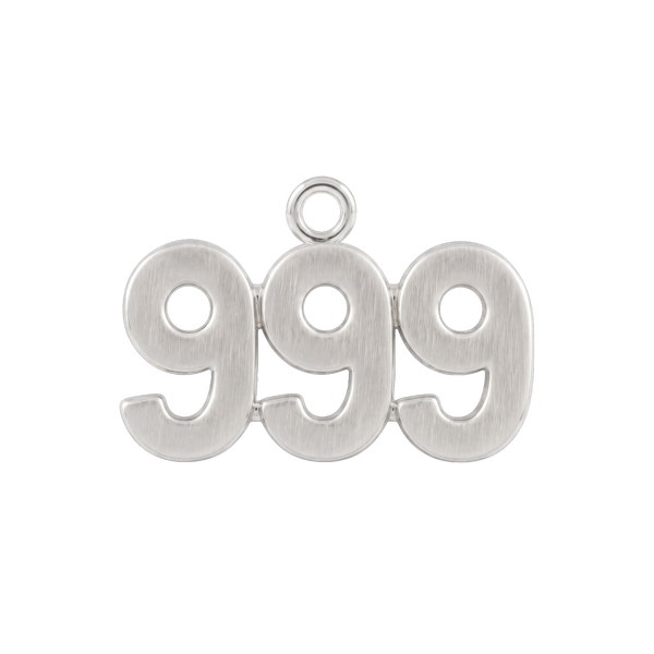 Classic Angel Number Pendants in Sterling Silver (12.5 mm)
