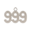 Classic Angel Number Pendants in Sterling Silver (20 mm)