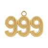 Classic Angel Number Pendants in 14K Gold (25 mm)