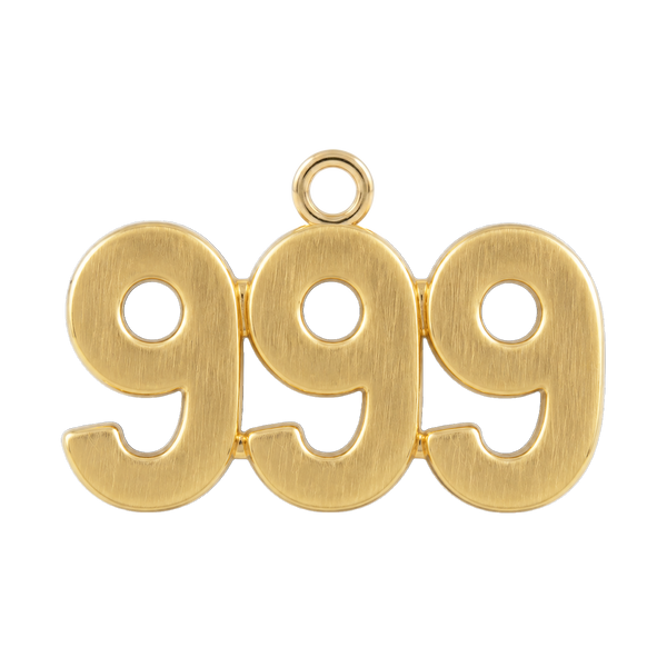 Classic Angel Number Pendants in 14K Gold (25 mm)