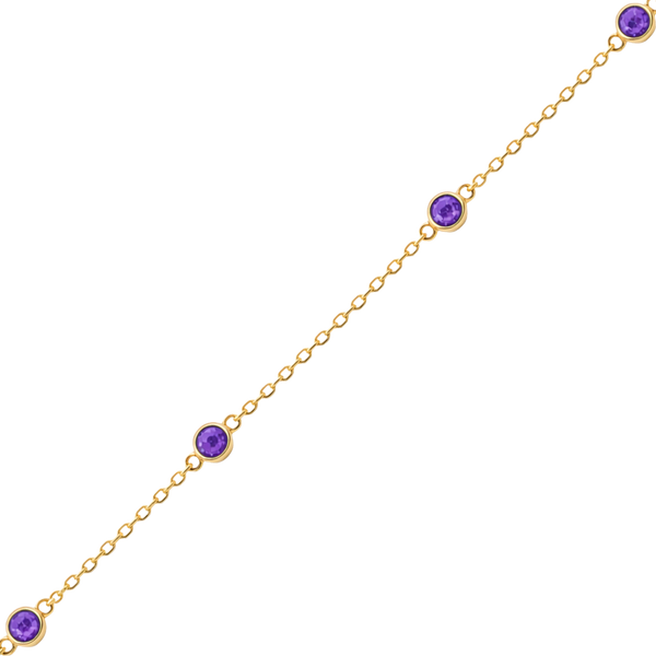Bulk / Spooled Diamond by the Yard Cable Chain in 14K Yellow Gold (Diamond Bezel: Every 1.5")