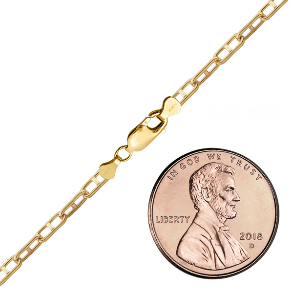 Finished Anchor Bracelet in 14K Gold-Filled (2.00 mm - 2.50 mm)