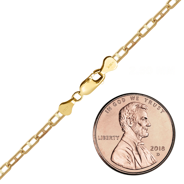Finished Anchor Anklet in 14K Gold-Filled (2.00 mm - 2.50 mm)