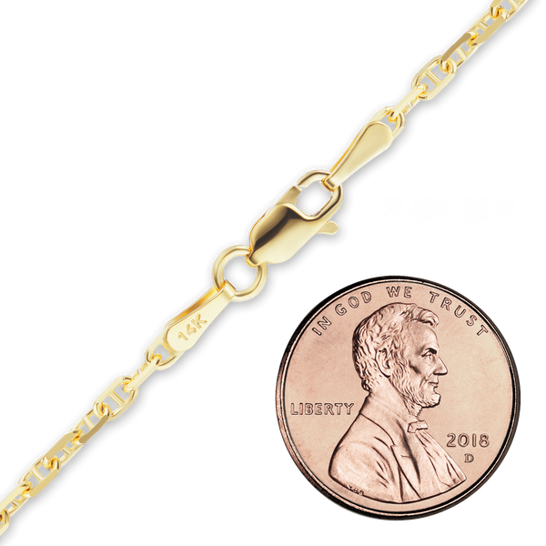 Mollie's AN Chain in 14K Yellow Gold