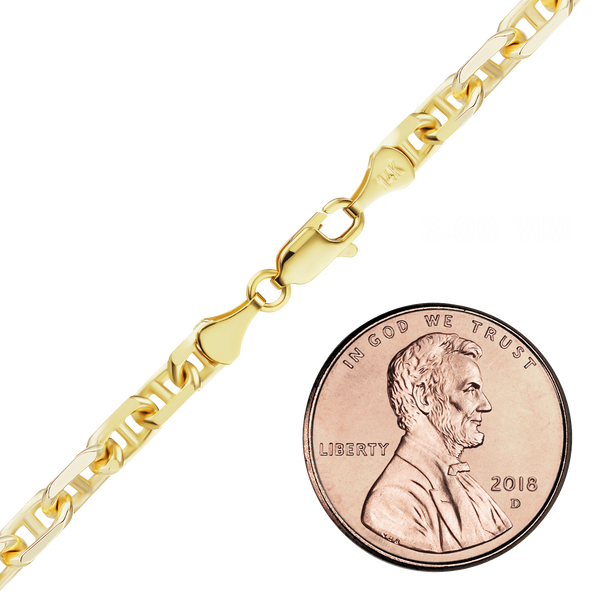 Mollie's AN Chain in 14K Yellow Gold