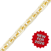 Bulk / Spooled Semi-Solid Anchor Chain in 14K Yellow Gold (2.00 mm - 4.60 mm)