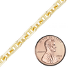 Bulk / Spooled Semi-Solid Anchor Chain in 14K Yellow Gold (2.00 mm - 4.60 mm)