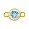 Diamond or Gemstone Bezel Bracelet/Necklace Charm in 14K Yellow Gold