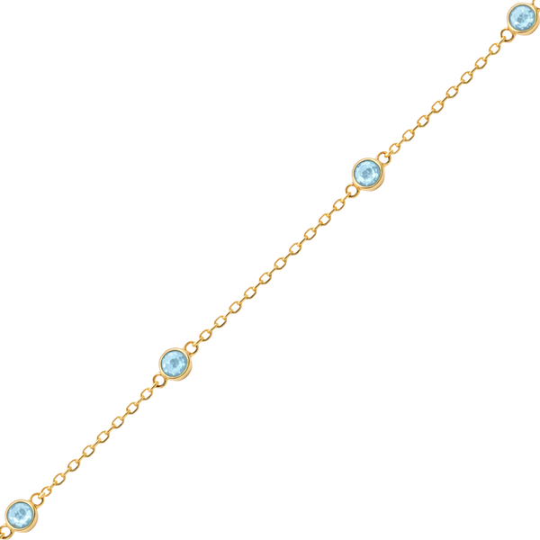 Bulk / Spooled Diamond by the Yard Cable Chain in 14K Yellow Gold (Diamond Bezel: Every 1.5")