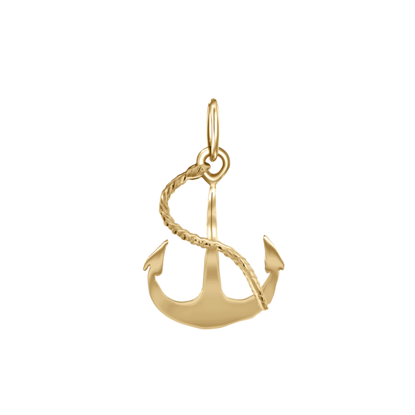 Anchor with Rope Charm (16 x 17mm)