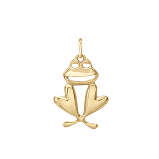 Smiling Frog Charm in Sterling Silver (27 x 17mm)