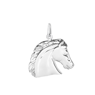 Horse Head Charm in Sterling Silver (23 x 20mm)