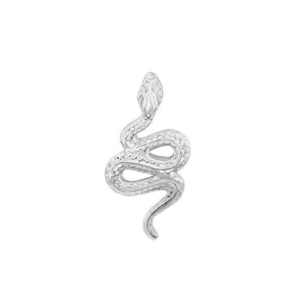 Snake Charm in Sterling Silver (24 x 12mm)