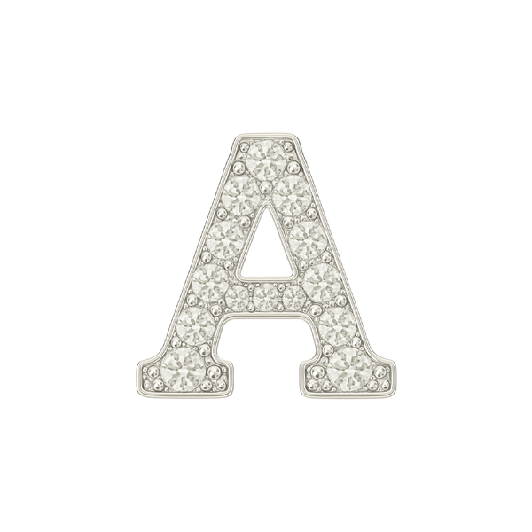 Large Initial Charm with Natural Diamonds Finding in 14K Gold (8 mm)