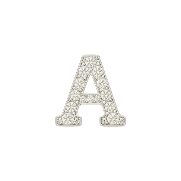 Large Initial Charm with Lab Grown Diamonds Finding in 14K Gold (8 mm)