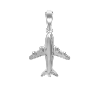 Airplane Charm in Sterling Silver (23 x 16mm)