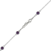 Finished Diamond by the Yard Cable Chain Bracelet in 14K White Gold with Alexandrite Stones