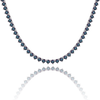 Tennis Necklace with Alexandrite Stones (June Birthstones) in 14K Gold (1.75 mm - 4.0 mm)