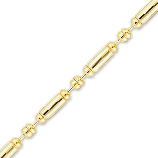 Bulk / Spooled Alternating Bead Chain in 14K Yellow Gold (1.30 mm)