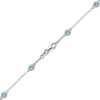 Bulk / Spooled Diamond by the Yard Cable Chain in 14K White Gold (Diamond Bezel: Every 1.5")