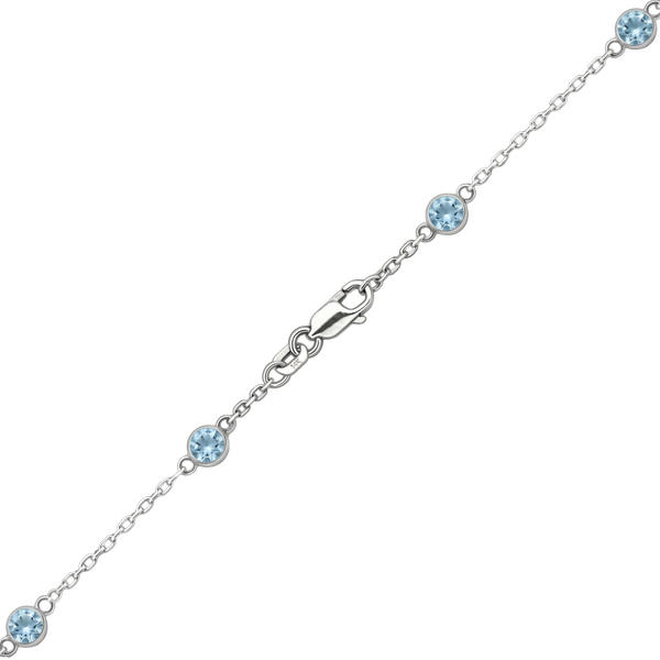 Bulk / Spooled Diamond by the Yard Cable Chain in 14K White Gold (Diamond Bezel: Every 1.5")